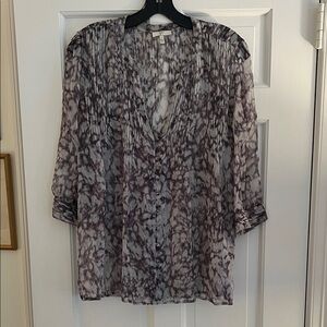 Joie Sheer Blouse in Black and White